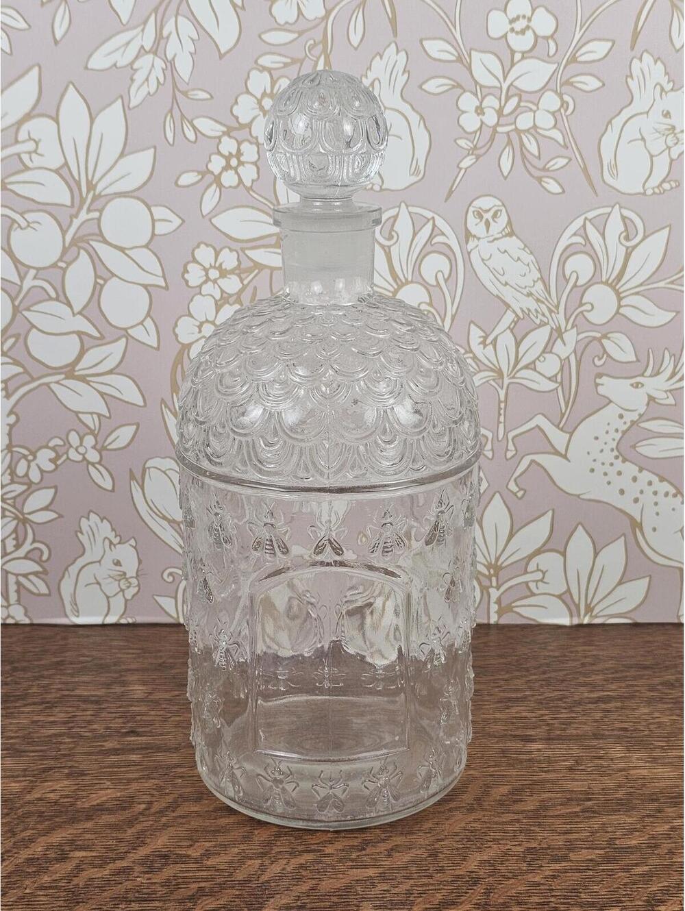Vintage Guerlain Bee Bottle Made in France Large Glass Perfume Bottle 12 Inch